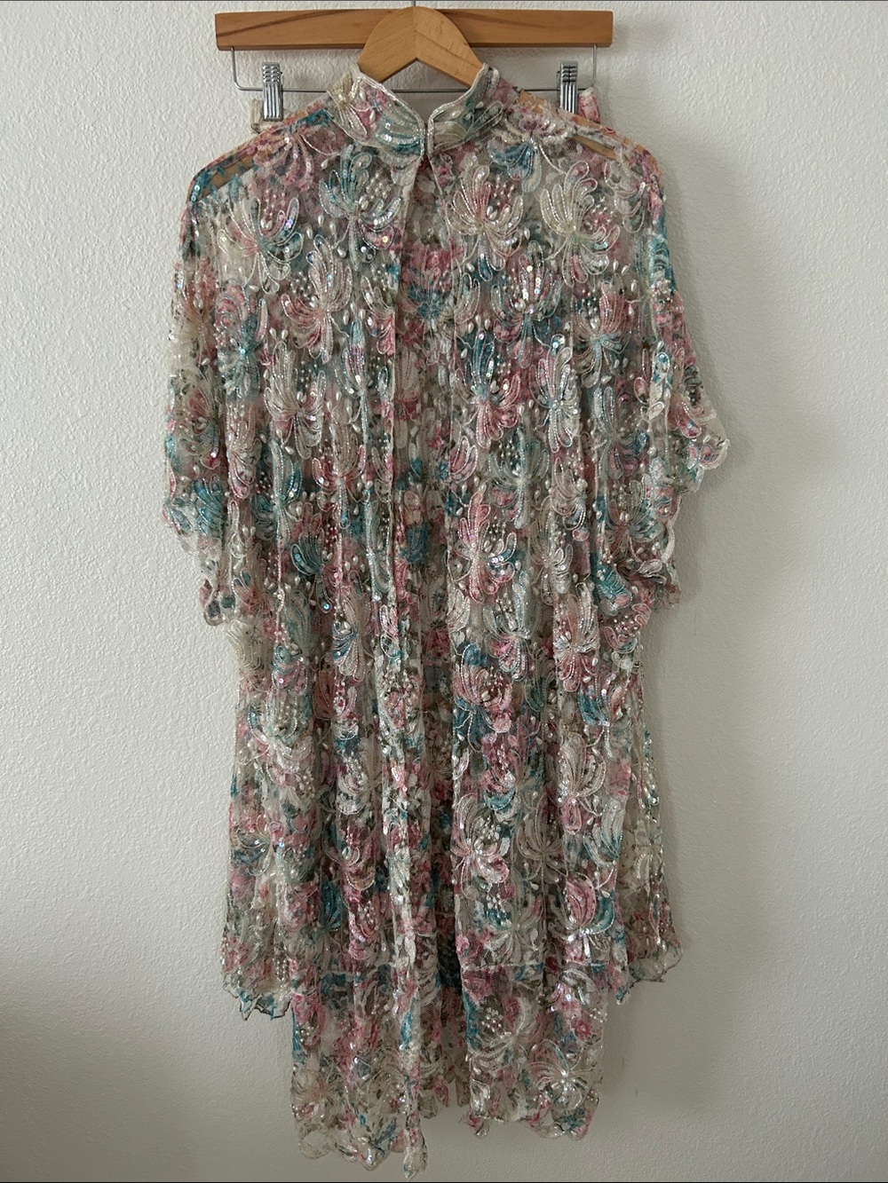 RARE Judith Ann Floral Sequin Top and Skirt
